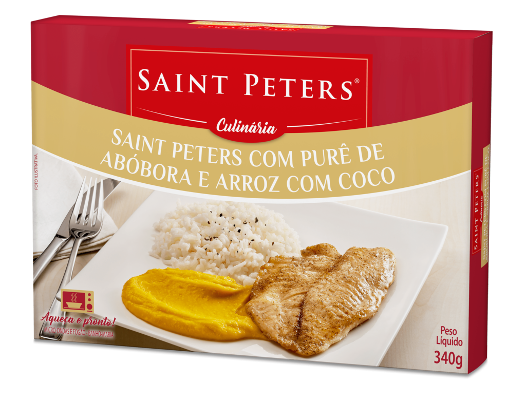 Moqueca de Saintpeters com purê de abóbora