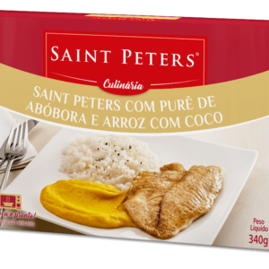 Moqueca de Saintpeters com purê de abóbora